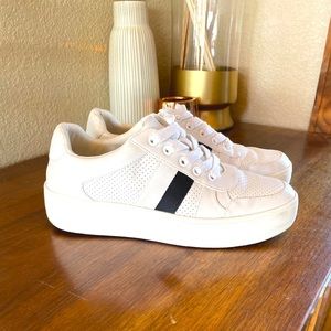Steve Madden Braden White Platform Sneaker Size 8